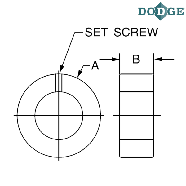 010105 DODGE - 3 SPLIT IRON COLLAR