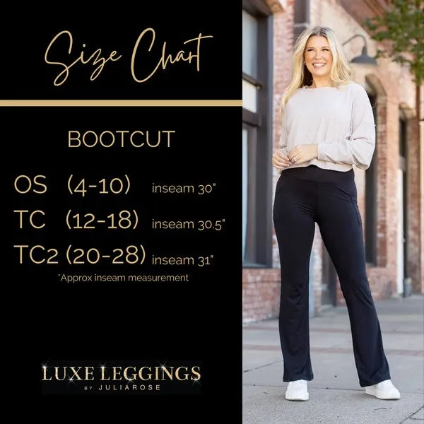 30 in Inseam Black Bootcut Leggings
