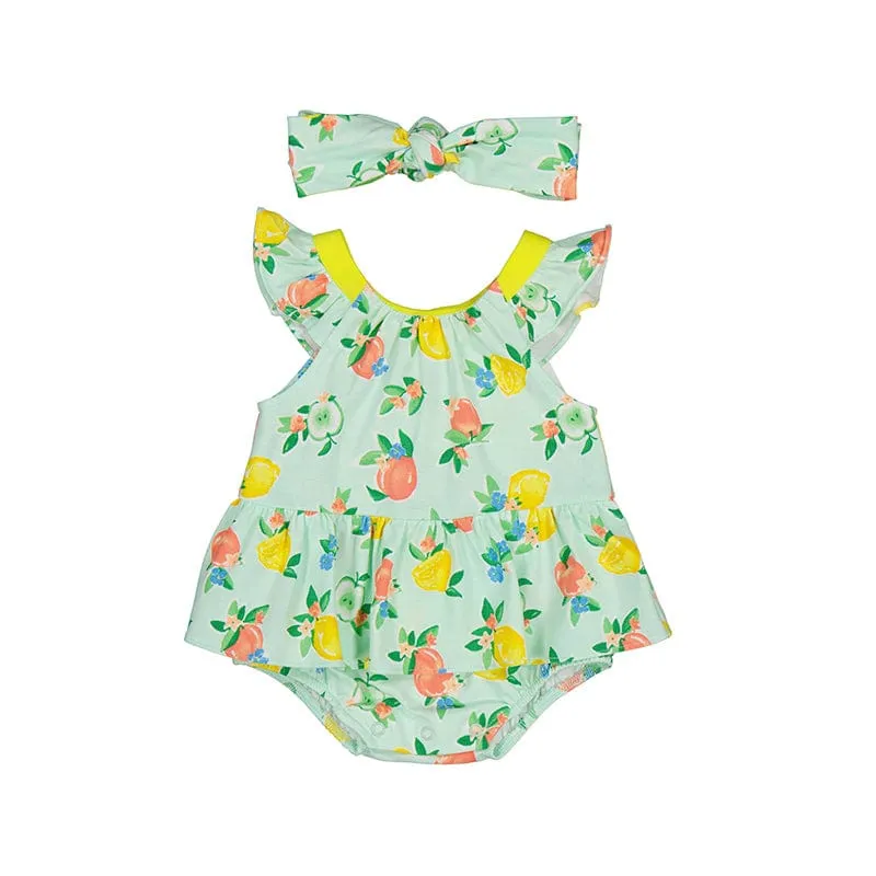 Mayoral Baby Romper with Headband