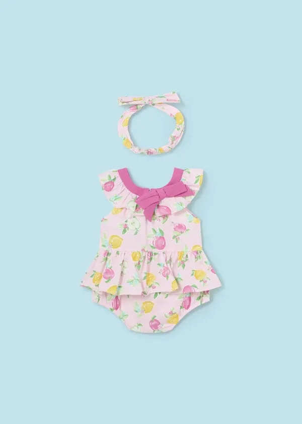 Mayoral Baby Romper with Headband