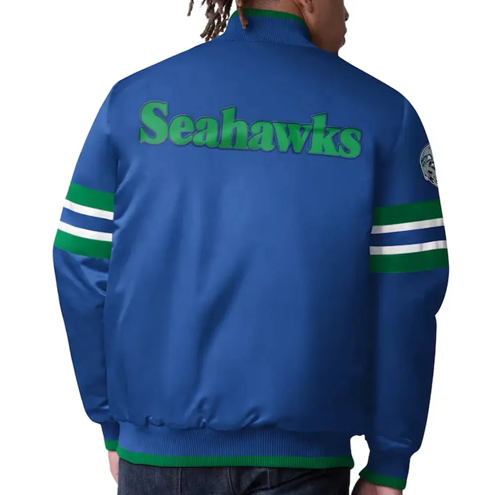 NFL Seattle Seahawks Satin Jacket for Men and Women