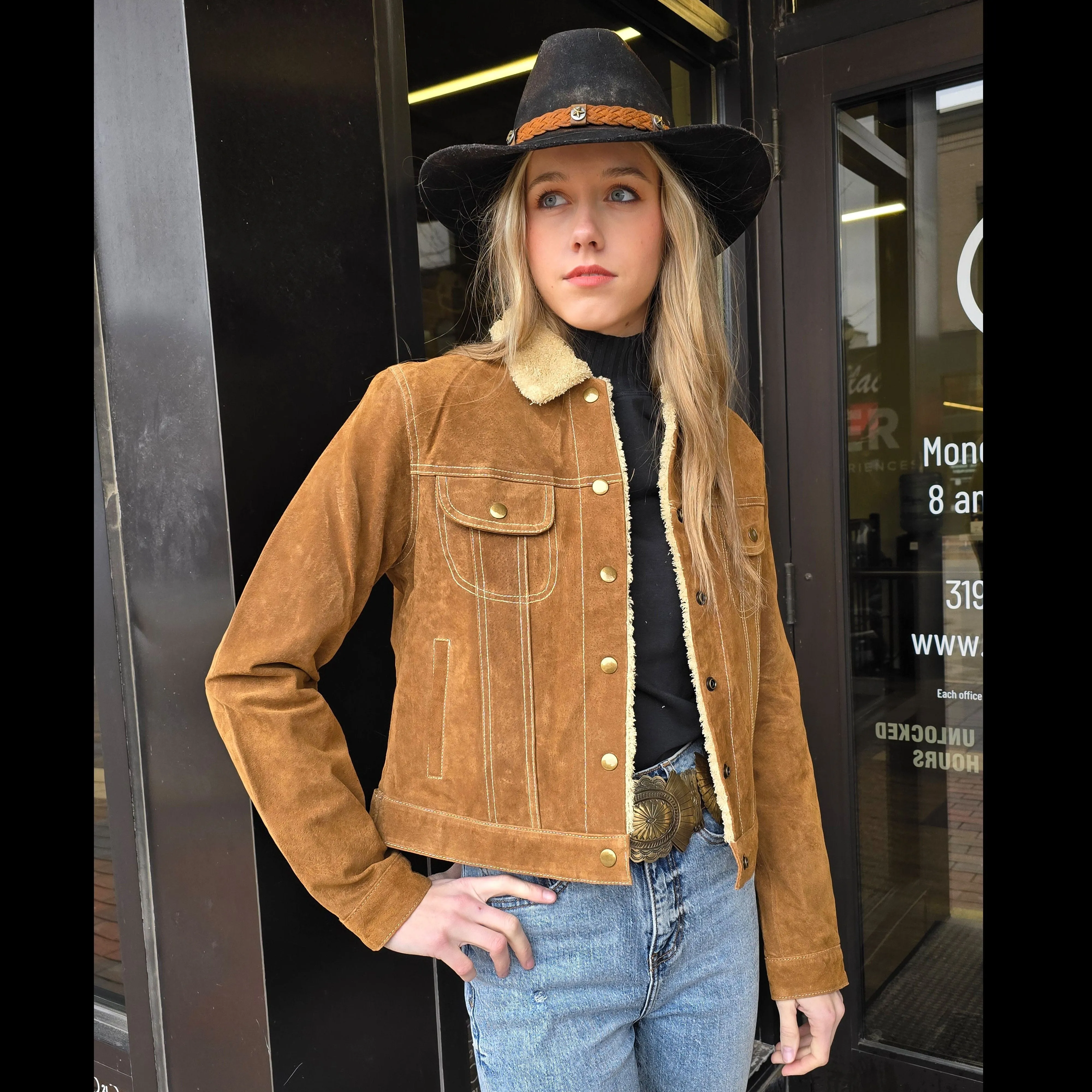 Suede Jean Jacket - Scully - Cinnamon - JSY10