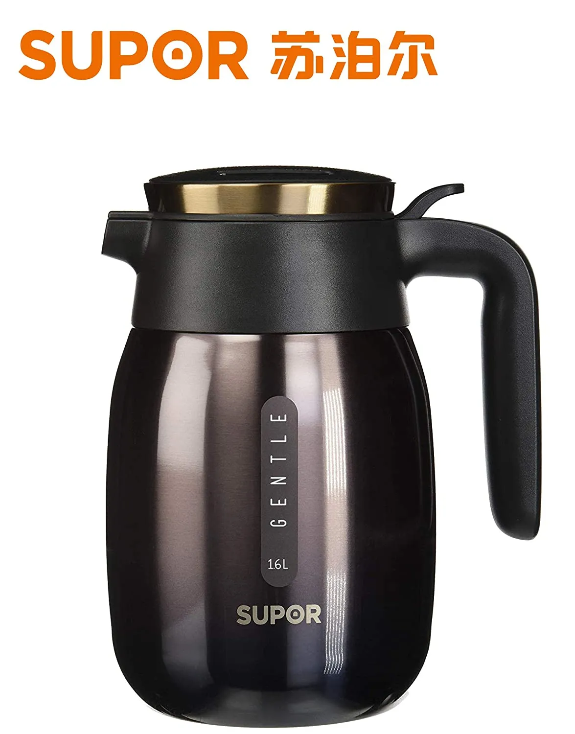 SUPOR 1.6L Thermal Jug - Blemished package with full warranty - KC16BK1C