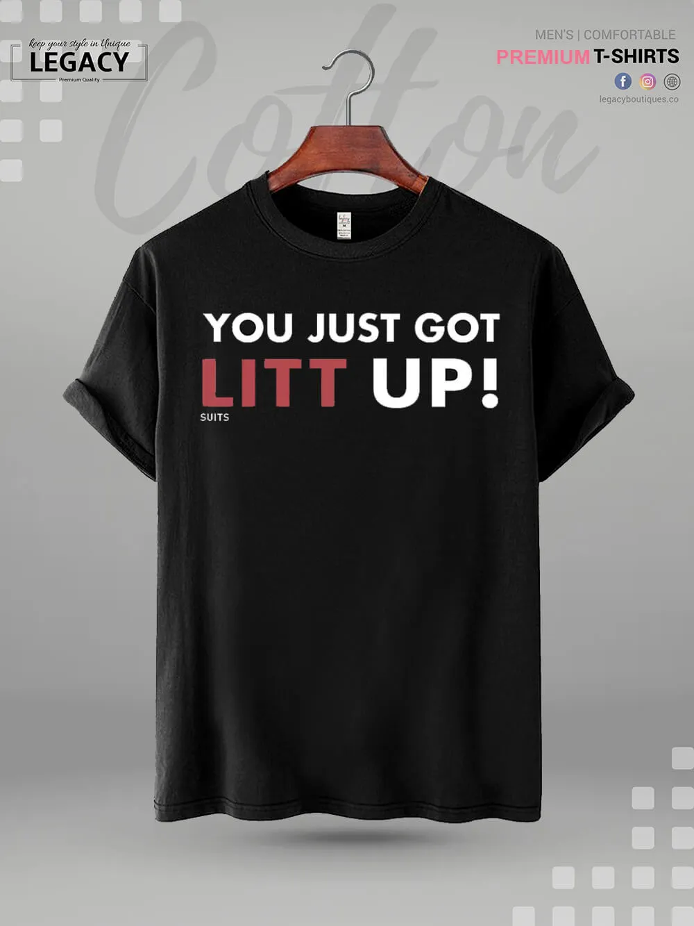 You Just Got Litt Up Printed High Quality In Cheapest Price Men's T-Shirt